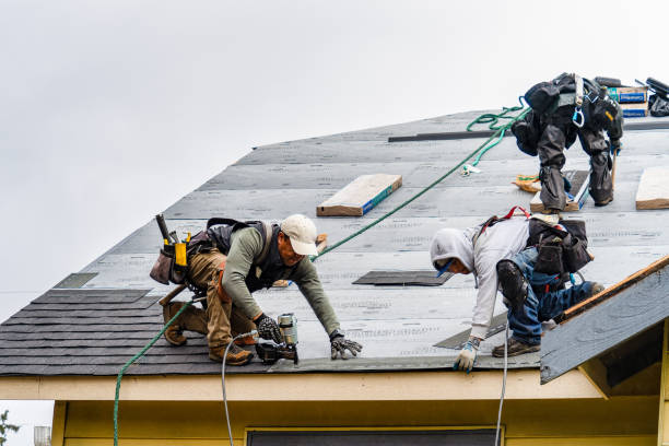 Professional Gutter Installation technician working in Xenia, OH
